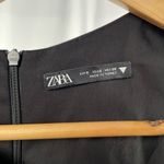 ZARA Cut Out Ruched Side Mini Dress in Black Size Small Photo 8