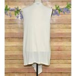 J. Jill Wearever Ivory Open Sleeveless Thin Knit Cardigan Sweater Size L White Size L Photo 5