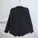 Equipment  Femme Black Moon Pattern Long Sleeve Button Up Blouse Top Women's M Photo 1