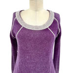 Raffi Cashmere Purple & Gray Fab Mottled Dye Pigment Sweater Purple Size Small Photo 1