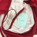 Cupshe NEW Keep Secrets Halter One Piece Swimsuit: Dark Brick Red Photo 6