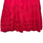 Studio West Maxi Skirt L Pink Tiered Crochet Boho Western Cottagecore Festival Photo 5