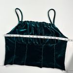SheIn Curve Dark Green Velour Velvet Ruched Neckline Cropped Tank Top Blouse 2XL Photo 4