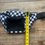 Spencer's Black & White Checkered Fanny Pack Adjustable Strap EUC Photo 3