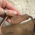 Taos Teezer Leather T Strap Heeled Sandals Women's US 9 EU 40 Brown Comfort Photo 4