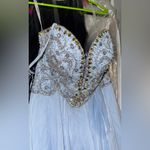 Tony Bowls  Light Blue Satin Dress Photo 1