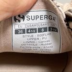 Superga Ivory Taupe Gray White Snakeskin Print Lace Up Sneakers 6 Faux Leather Photo 8
