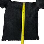 Hollister Edgy Smocked Cropped Off Shoulder Shirt Medium Grunge Minimalist Rock Photo 3