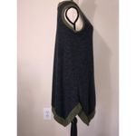 Rising International Size S Dress Sweater Knit Sleeveless Gray Green Asymmetric Photo 7