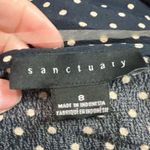 Sanctuary Navy Blue Tan Polka Dot Short Sleeve Wrap Dress Photo 3