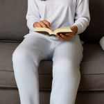 Kensie Blue Gray White Camo Lightweight Fleece Lounge Athletic Pants Size Large Photo 0