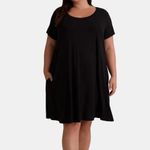 Terra & Sky Terra Sky Women's Plus Size Black Swing Dress 1X Photo 3