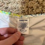 Lands' End  4 Twist Front Underwire Tankini Skirt Bottoms Swimsuit Set Lemons Blue Photo 9