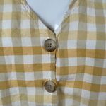 Madewell Ruffle Button-Front Tank in Ombré Gingham. Size 8 Photo 6