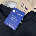 Champion NWT Reverse Weave Women’s Crew Sweatshirt C Logo Black Size XL Photo 3
