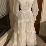 70s Prairie wedding dress White Photo 0