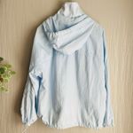 Vince Half-Zip Hooded Windbreaker in Sea Breeze Blue Womens size Large Photo 8