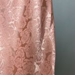 Lulus  Dress Cowl‎ Neck Pink Floral Print Iridescent Size Small Midi Side Slit Photo 9