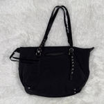 Rebecca Minkoff  Black Tote Bag with Silver Accents Photo 0