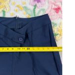SheIn  Wide Leg Pants Navy Blue High Waisted‎ Button Detail Pleated Culottes L Photo 3