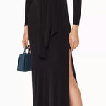 Free People  x Significant Other Sabine Dress Size 4 Black Jersey Mockneck Photo 0