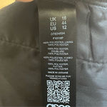 ASOS Double Belted Black High Waisted Trousers cropped wide leg pants Sz US 12 Photo 10