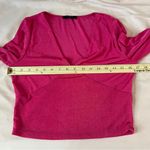 21 Saints Slinky Stretch Elegant Pink Womens Long Sleeve V Photo 9