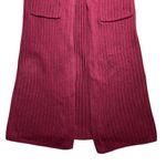Show Me Your Mumu Wine Lombardi Long Faux Fur Knit Cardigan Womens M Photo 3