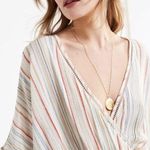 Urban Outfitters  Women's Romper Kimono Short Sleeve Shorts Size Small Surplice Photo 2