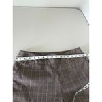 Women's Classic Brown Tan Plaid Equestrian Wide Leg Cropped Pants 8 Old Money Photo 3