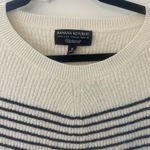 Banana Republic Filpucci Cashmere Merino Sweater M Stripe Ribbed Tie Bow Preppy Photo 3
