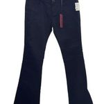 Red Rivet Junior 11 Flare Jeans Black Flap Embroidered Pockets Mid Rise Stretch Photo 0