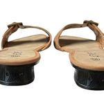 Eve Buckle Sandal Slides Low Heel Camel Color Size 10 Brown Photo 4