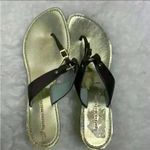 Sigerson morrison brown leather kitten heel sandal Gold Size 8 Photo 1