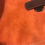 Lands' End suede leather hobo shoulder bag orange Photo 5