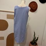 MEK USA Made Blue Cotton Patchwork Sandals Summer Chore Tank Dress Large Photo 1