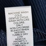 Cato  Size L/XL navy blue ribbed knit top with sheer daisy-print sleeves Photo 8