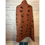 Madewell  Brown Animal Print Gauze Boho Bandana Scarf Raw Hem 42x42 Photo 4