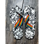 REI Coop Rainbow Pride Stripe Camo Flip Flop Sandals M9 W10 Unisex Thong EUC Black Size 10 Photo 1