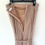 Petal and Pup  Farley Strapless Maxi Dress Rose Gold Stripe Metallic Party Formal Photo 11