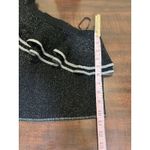 Lulus Black Glitter One Shoulder Ruffle Crop Top Size S Elegant Photo 2