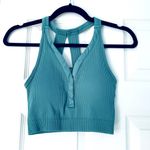 Yogalicious  Teal Padded Halter Sports Bra Photo 0