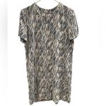 Mango MNG  Basics Snakeprint Short Sleeve Shift Dress Photo 3