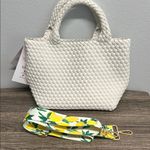 Ahdorned | Vegan Tote Bag w/ Lemon Removable Crossbody Strap 🍋 White Photo 0