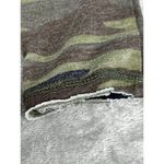 Z Supply  Camo Sweater M Long Sleeve Crew Neck Distressed Hem Weekender Boho Slit Photo 5