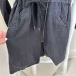 Michael Stars  Women’s Black Linen Zip Front Trench Coat XS Photo 8