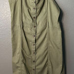 Gap  Olive Green Button-Front Utility Jumper Dress - Women's XL Photo 0