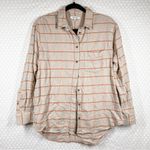 Madewell  Tan‎ Orange Plaid Sunday Flannel Top Photo 1