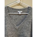 Nordstrom Ribbed V Neck Pullover Sweater Alpaca Plus Size 1X Gray Photo 2