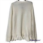 Kaari Blue  3X women’s curvy ruffle hem long sleeve ivory sweater soft plus NWT Photo 2